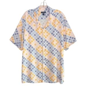 Club Room Colorful Geometric Men's Lightweight Classic Button Down Shirt XL